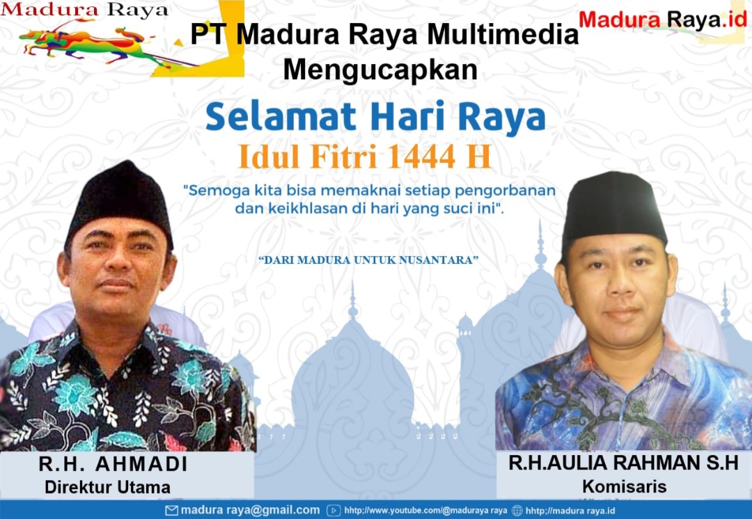 Keluarga Besar PT. MADURA RAYA MULTIMEDIA  Mengucapkan Selamat Hari Raya Idul Fitri 1444 H