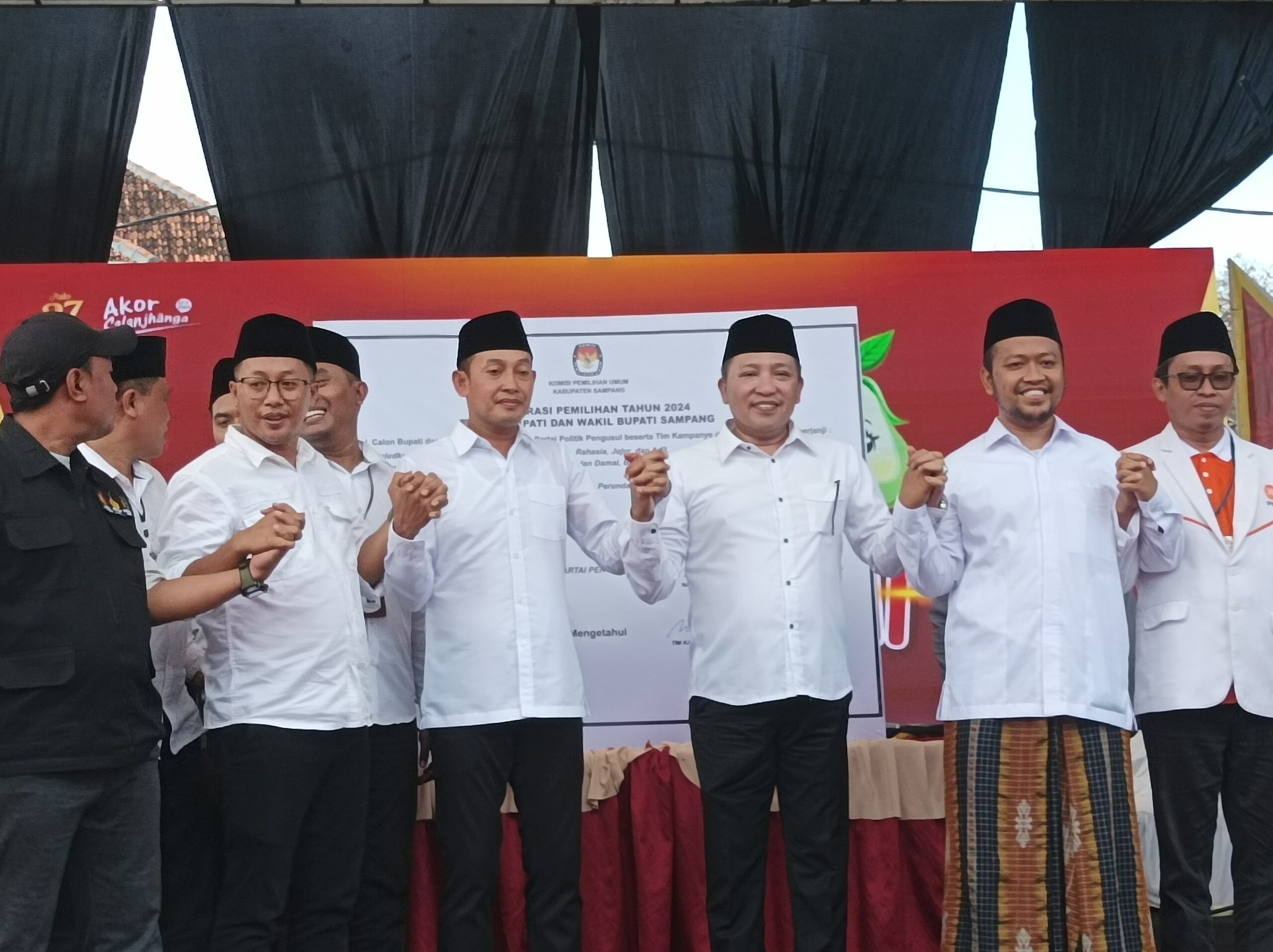 Deklarasi Kampanye Damai KPU Sampang, Paslon Jimad Sakteh Hadir, Mandat Hanya Wakil