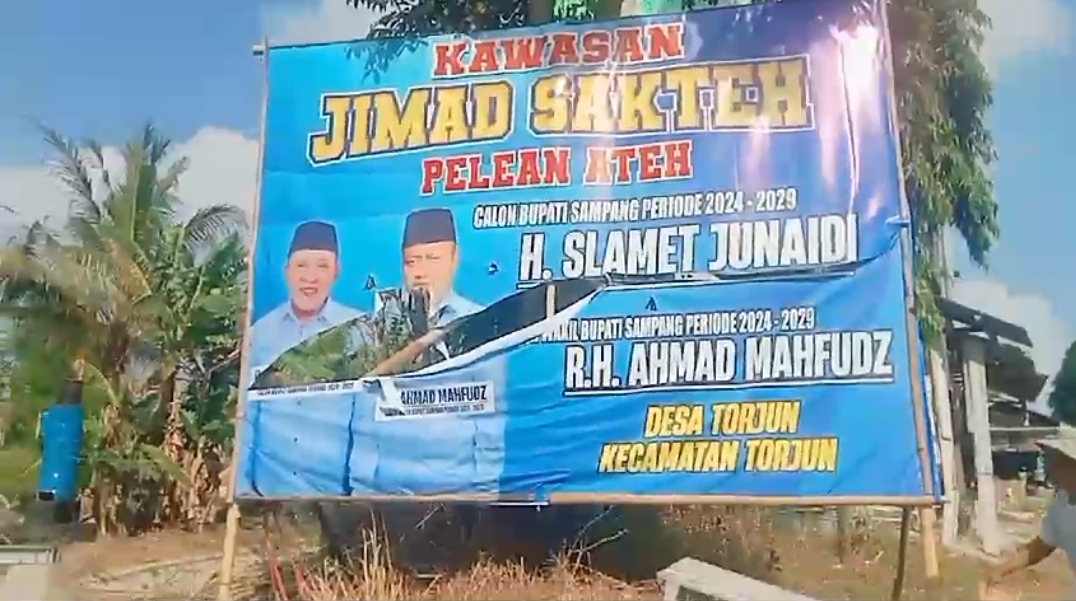 Pilkada Sampang Mulai Panas, Baliho Paslon No Urut 02 Dirusak