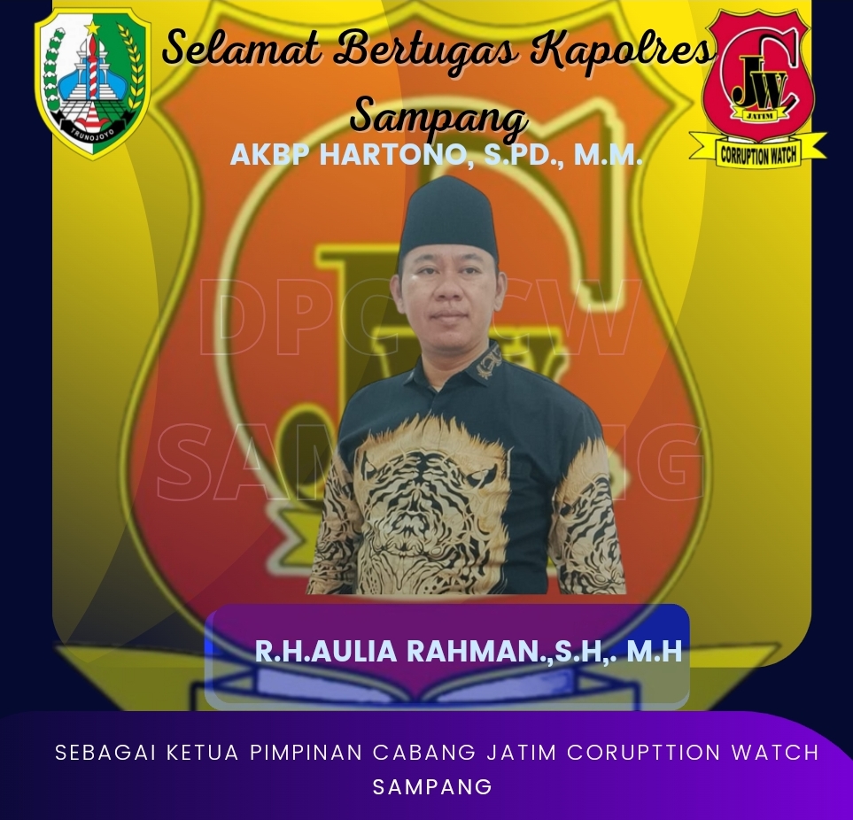 Ketua DPC JCW Sampang, Mengucapkan Selamat Bertugas AKBP Hartono