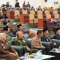 Forkopimda Sampang mendengar Pidato Presiden di Gedung Graha DPRD Sampang