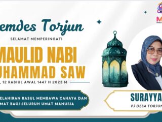 Maulid Nabi 1447 H, Pemdes Torjun Serukan Semangat Ukhuwah Islamiyah dan Kepedulian Sosial