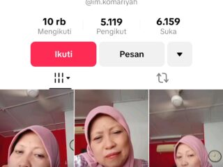 Tangkapan Screenshot Pemilik Akun yang viral @im.komariyah
