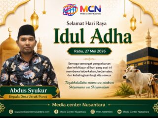 Pemerintah Desa Jeruk Porot Sampaikan Ucapan Selamat Hari Raya Idul Adha 1447 H