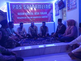 Sinergi Tiga Pilar Forkompimcam, Desa Torjun Jadi Contoh Kamtibmas Terbaik di Torjun